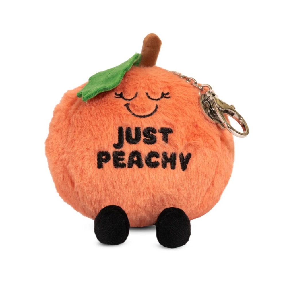 ⚡️NWT 5” Punchkins JUST PEACHY 🍑 Peach Plush Bag Charm / Keychain